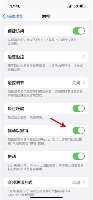 海曙苹果手机维修分享iPhone手机如何设置摇一摇删除文字 